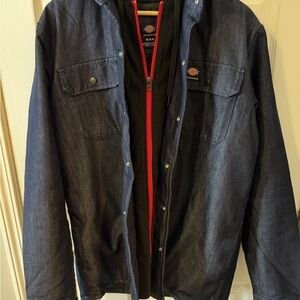 Dickies Men's Blue Black Denim Jacket
